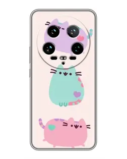 Чохол для Xiaomi 14 Ultra з картинкою «Pusheen тріо» Чохол для Xiaomi 14 Ultra з картинкою «Pusheen тріо»