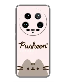 Чехол для Xiaomi 14 Ultra с картинкой «Pusheen логотип»