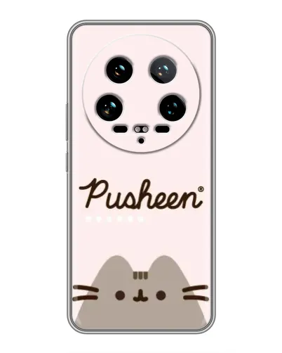 Чехол для Xiaomi 14 Ultra с картинкой «Pusheen логотип»