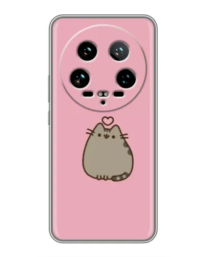 Чехол для Xiaomi 14 Ultra с картинкой «Pusheen сердце»