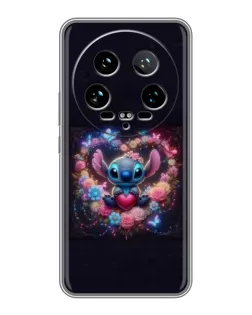 Чохол для Xiaomi 14 Ultra з картинкою «Stitch у квітах»