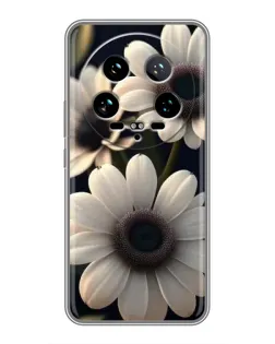 Чохол для Xiaomi 14 Ultra з картинкою «Білі маргаритки макро»