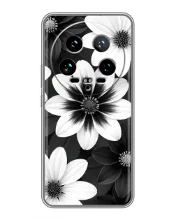 Чохол для Xiaomi 14 Ultra з картинкою «Монохромні айстри»