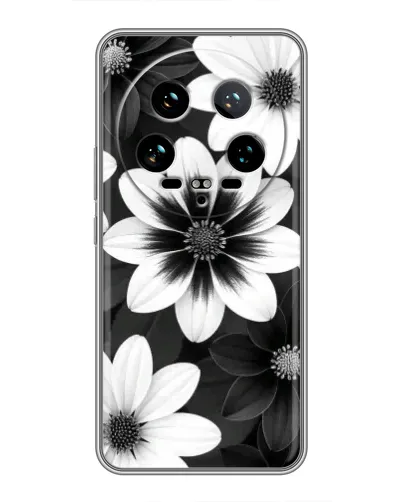 Чохол для Xiaomi 14 Ultra з картинкою «Монохромні айстри» Чохол для Xiaomi 14 Ultra з картинкою «Монохромні айстри»