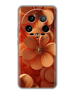 Чохол для Xiaomi 14 Ultra з картинкою «Помаранчева макро квітка»