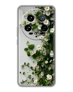 Чохол для Xiaomi 14 Ultra з картинкою «Гілка дрібних білих квітів»