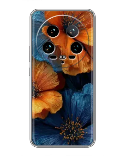 Чохол для Xiaomi 14 Ultra з картинкою «Яскрава синьо-помаранчева флора» Чохол для Xiaomi 14 Ultra з картинкою «Яскрава синьо-помаранчева флора»