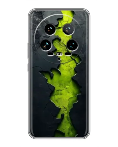 Чехол для Xiaomi 14 Ultra с картинкой «Салатовый разлом скалы» Чехол для Xiaomi 14 Ultra с картинкой «Салатовый разлом скалы»
