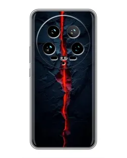 Чехол для Xiaomi 14 Ultra с картинкой «Kрасная лавовая трещина»