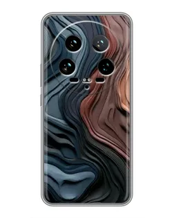 Чехол для Xiaomi 14 Ultra с картинкой «Цветные волны каньона»