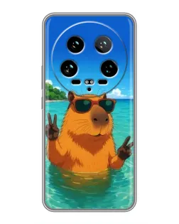 Чохол для Xiaomi 14 Ultra з картинкою «Морська капібара»