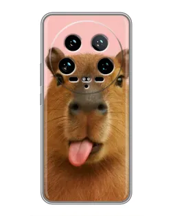 Чохол для Xiaomi 14 Ultra з картинкою «Капібара з язиком»