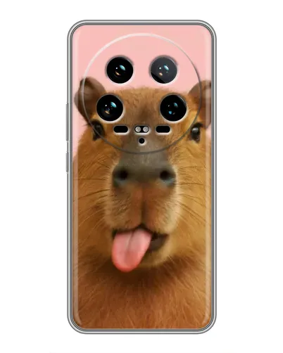 Чохол для Xiaomi 14 Ultra з картинкою «Капібара з язиком»
