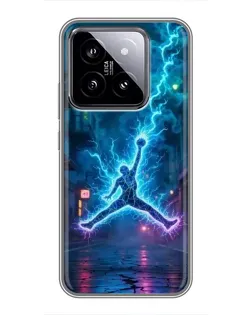 Чехол для Xiaomi 14 с картинкой «Jordan Gold Jumpman»