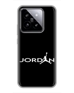 Чехол для Xiaomi 14 с картинкой «Jordan White Logo»