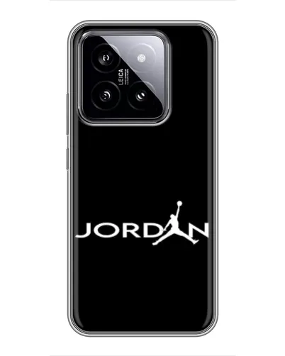 Чехол для Xiaomi 14 с картинкой «Jordan White Logo»