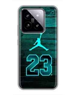 Чехол для Xiaomi 14 с картинкой «Jordan Cyan 23»