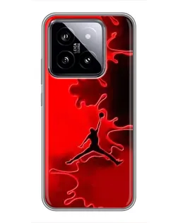 Чехол для Xiaomi 14 с картинкой «Jordan Red Smoke»