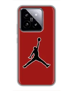Чехол для Xiaomi 14 с картинкой «Jordan Red Back»