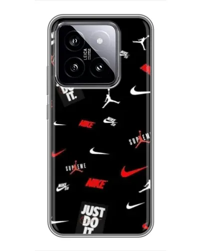 Чехол для Xiaomi 14 с картинкой «Nike Mix Pattern»