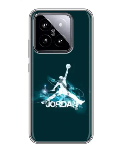 Чехол для Xiaomi 14 с картинкой «Jordan Blue Fire»