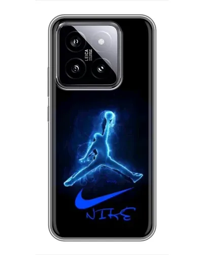 Чехол для Xiaomi 14 с картинкой «Jordan Neon Blue»