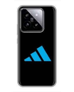 Чехол для Xiaomi 14 с картинкой «Adidas Cyan Logo»