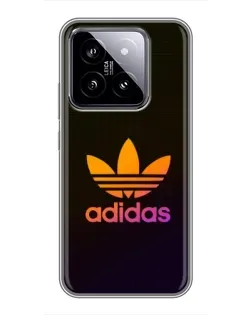 Чехол для Xiaomi 14 с картинкой «Градиент Adidas»