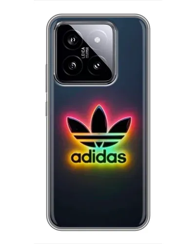 Чехол для Xiaomi 14 с картинкой «Неоновый Adidas»
