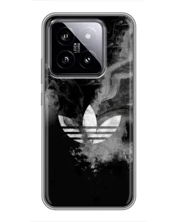 Чехол для Xiaomi 14 с картинкой «Абстрактный дым Adidas»