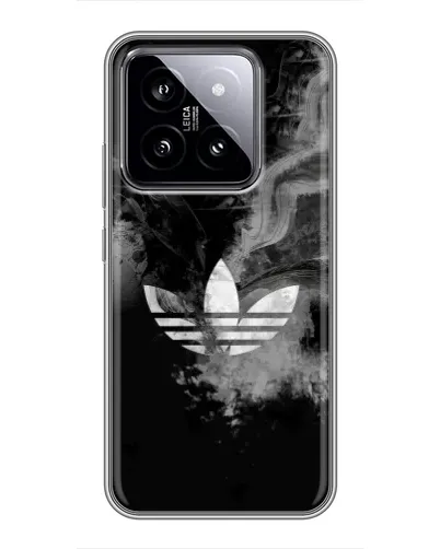 Чехол для Xiaomi 14 с картинкой «Абстрактный дым Adidas»