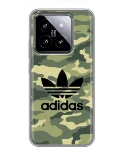 Чехол для Xiaomi 14 с картинкой «Милитари стиль Adidas»