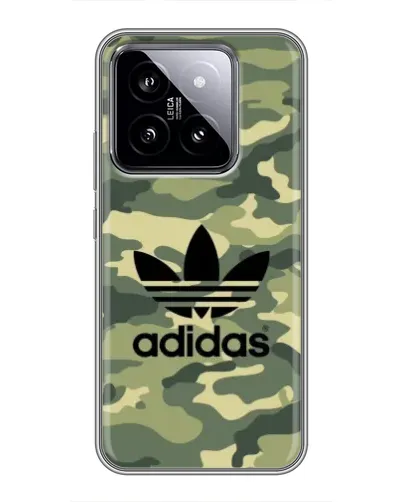 Чехол для Xiaomi 14 с картинкой «Милитари стиль Adidas»