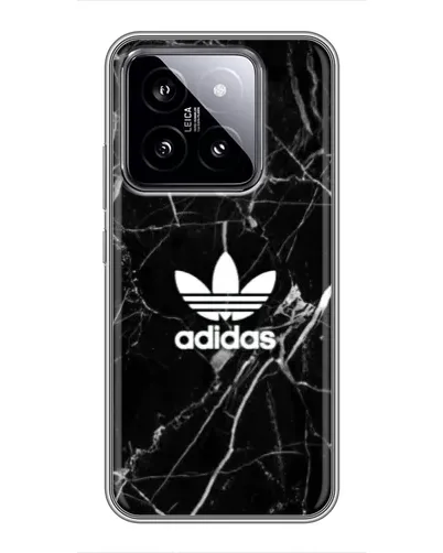 Чехол для Xiaomi 14 с картинкой «Белый мрамор Adidas»