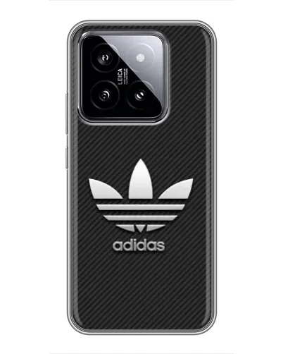 Чехол для Xiaomi 14 с картинкой «Adidas Карбоновая текстура»