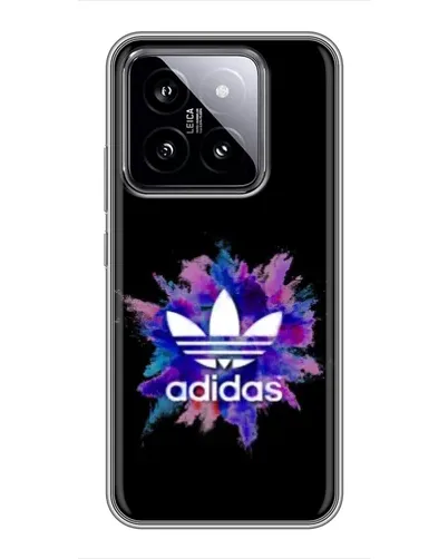 Чехол для Xiaomi 14 с картинкой «Взрыв красок Adidas»