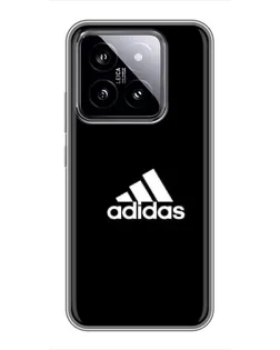 Чехол для Xiaomi 14 с картинкой «Черная классика Adidas»
