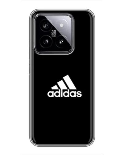 Чехол для Xiaomi 14 с картинкой «Черная классика Adidas»