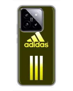 Чехол для Xiaomi 14 с картинкой «Оливковый градиент Adidas»
