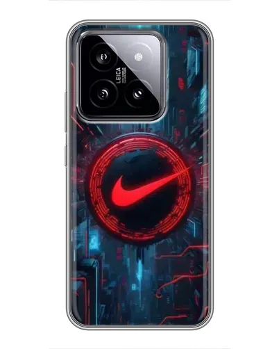 Чехол для Xiaomi 14 с картинкой «Техногенный стиль Nike»