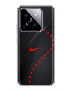 Чехол для Xiaomi 14 с картинкой «Абстрактный дизайн Nike»