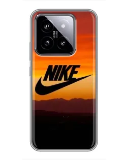 Чехол для Xiaomi 14 с картинкой «Nike — вечерний горизонт»
