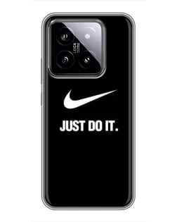 Чехол для Xiaomi 14 с картинкой «Классический принт Nike»