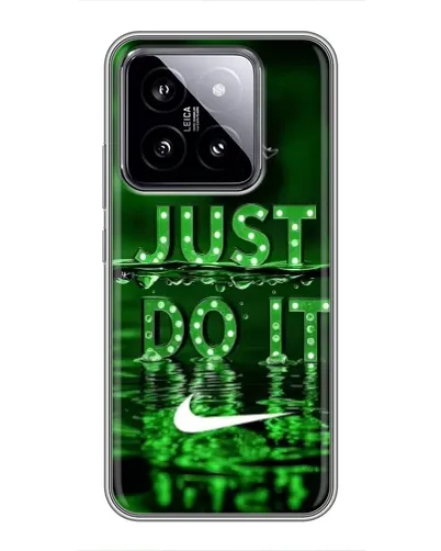 Чехол для Xiaomi 14 с картинкой «Зеленый неоновый Nike»