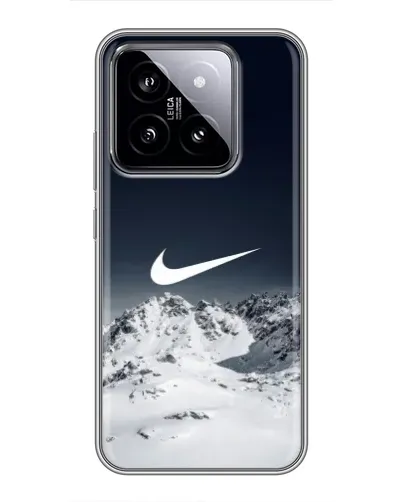 Чехол для Xiaomi 14 с картинкой «Nike — зимние горы»
