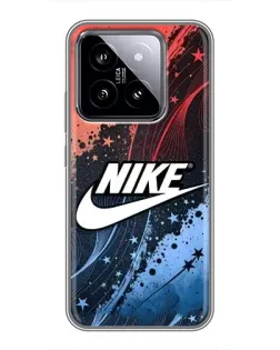 Чехол для Xiaomi 14 с картинкой «Градиентный принт Найк»