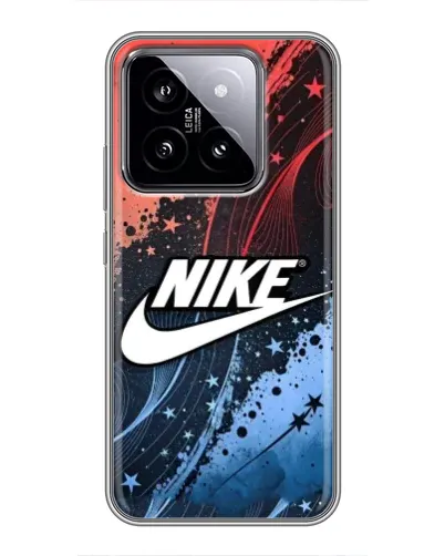 Чехол для Xiaomi 14 с картинкой «Градиентный принт Найк»