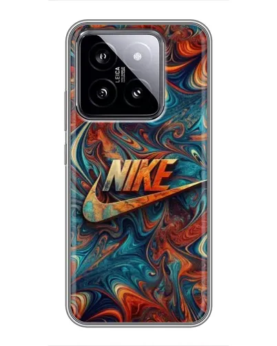 Чехол для Xiaomi 14 с картинкой «Nike в абстракции»