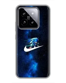 Чехол для Xiaomi 14 с картинкой «Звездный путь Nike»
