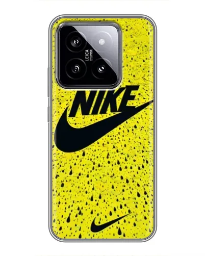 Чехол для Xiaomi 14 с картинкой «Желтый текстурный Nike»